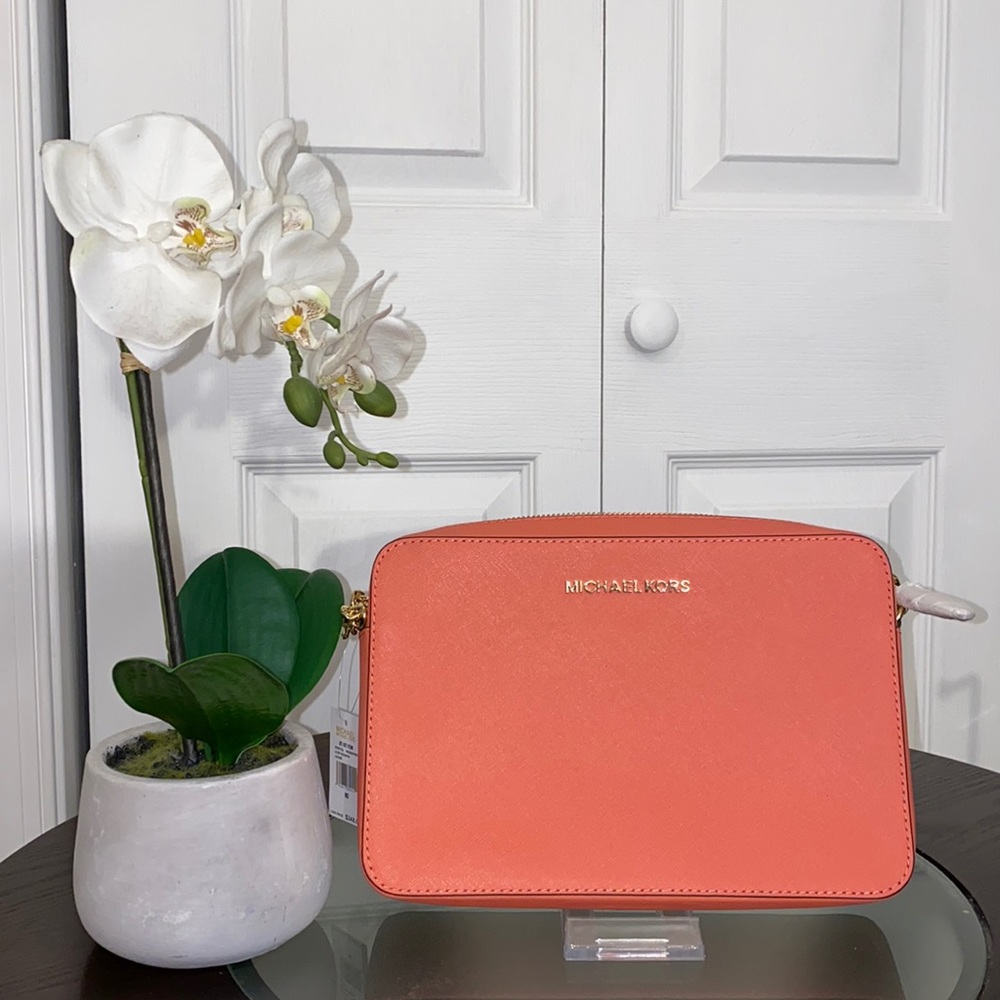 NWT Michael Kors Jet Set Crossbody Pink Grapefruit